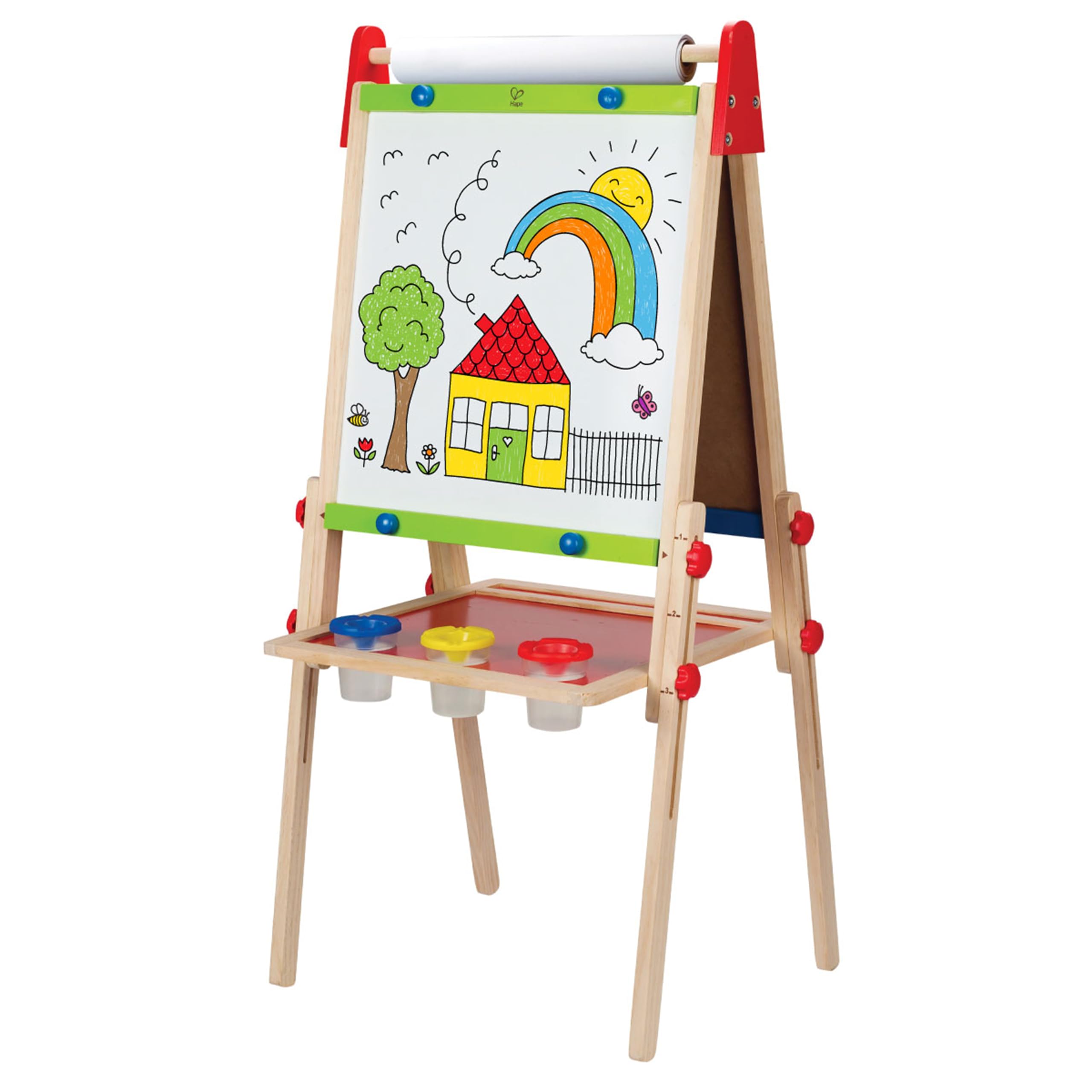 Hape Kinder Spiel-Tafel aus Holz| Preisgekrönte doppelseitige Kinderta
