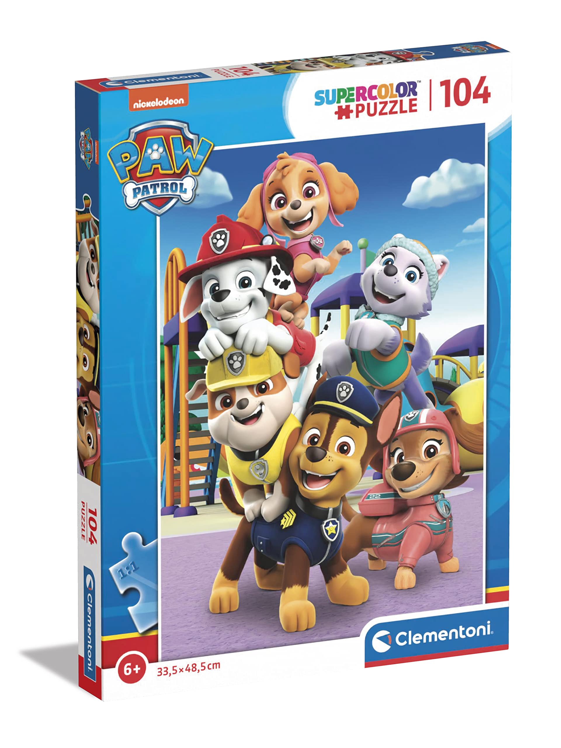 Clementoni – Coffret Supercolor Puzzle 10 En 1 Pat'Patrouille – 3x18, 4x30, 2x48, 1x60 Pièces – Dès 4 Ans – Cadeau éducatif Et Progressif