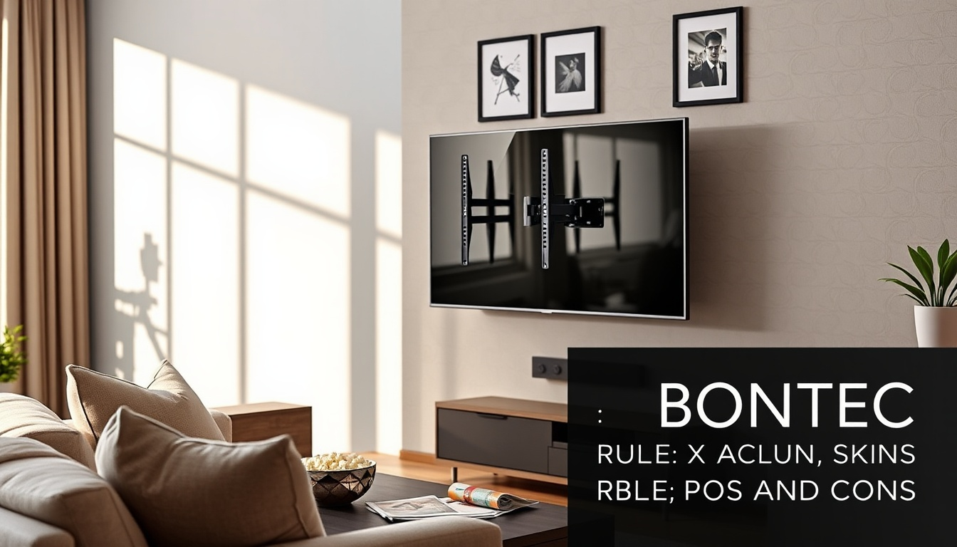 BONTEC TV Wandhalterung für 32-80 Zoll Bildschirme bis zu 60kg