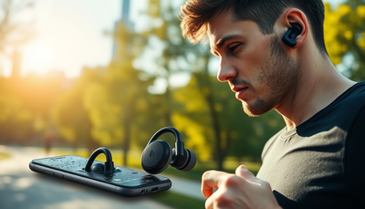 CASCHO Bluetooth Kopfhörer Sport Kabellos Schwarz