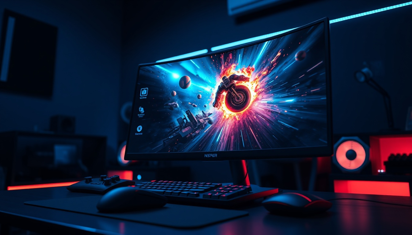 CRUA Gaming Monitor Curved Monitor  27 Zoll FHD Schwarz