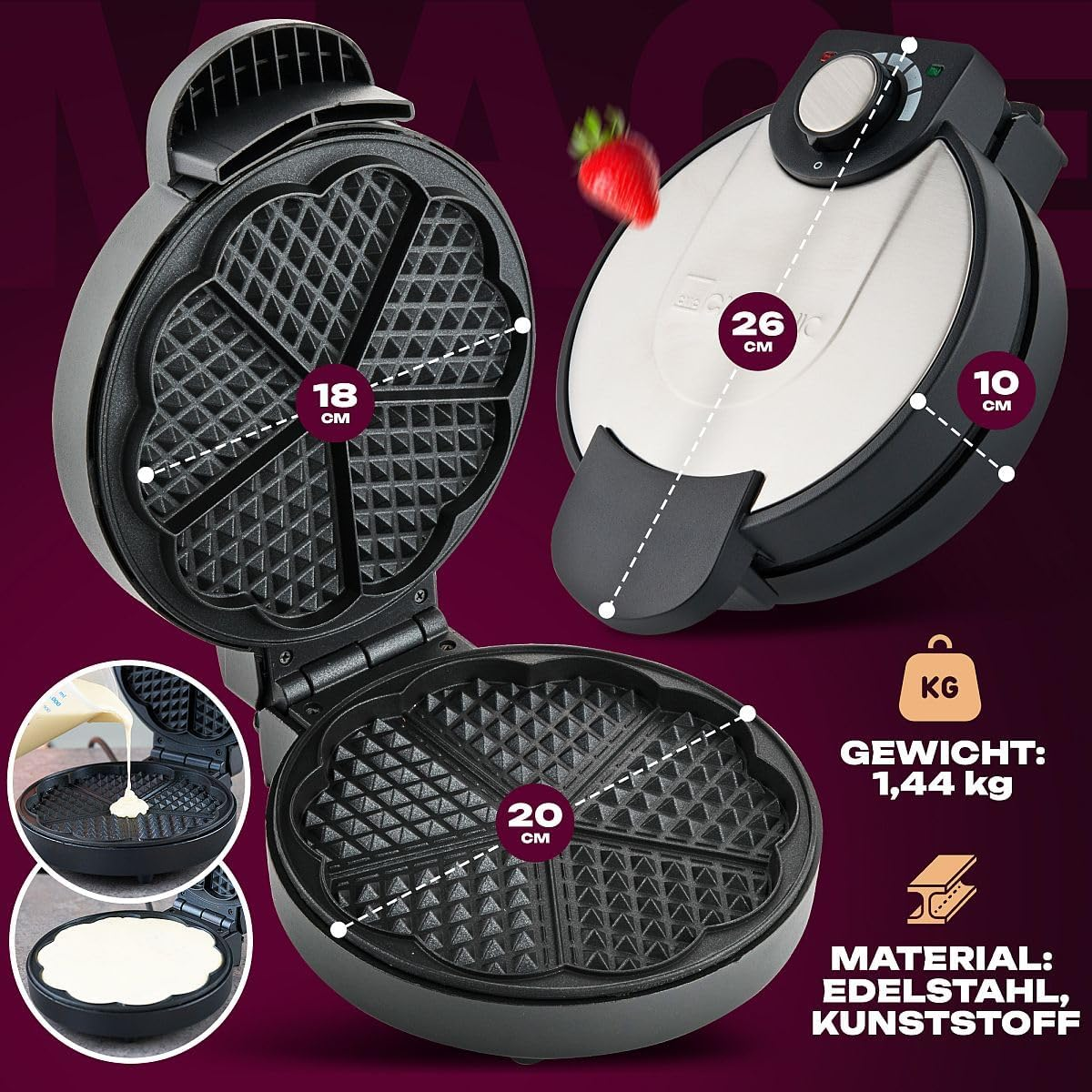 Clatronic Waffeleisen WA 3492 im Test