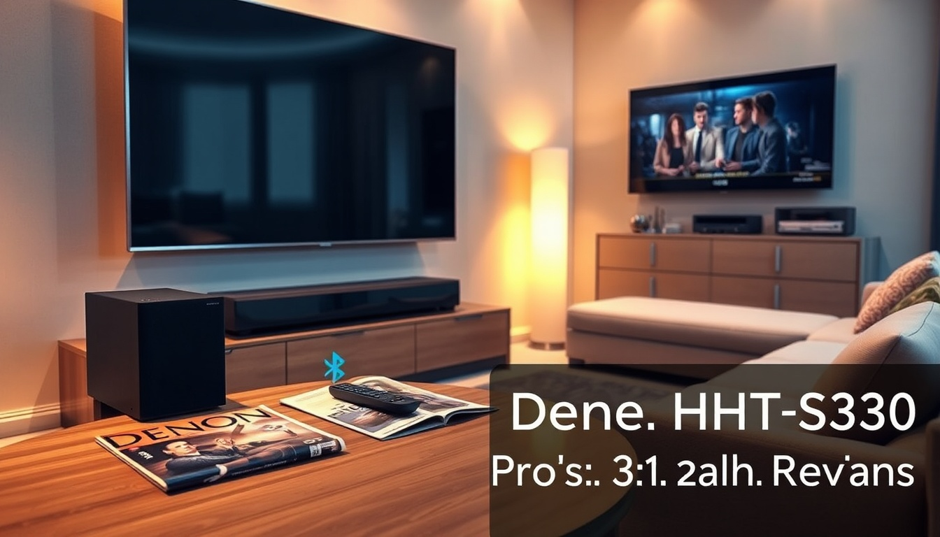Denon DHT-S316 2.1 Flache TV Soundbar mit kabellosem Subwoofer Bluetooth