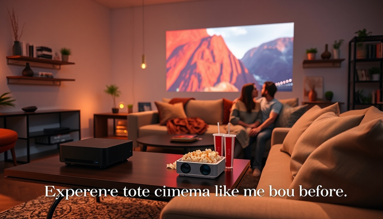 FECLYDET Mini Beamer 8K Mini Projektor 120 ANSI Lumen