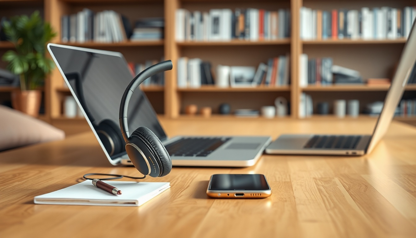 GEQUDIO Headset mit 3,5mm Klinke kompatibel mit FritzFon