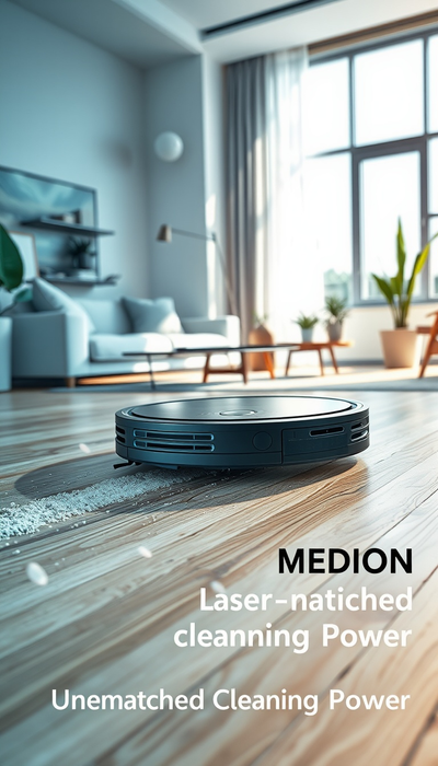 MEDION Saugroboter mit Lasernavigation und Wischfunktion X41 SW Test