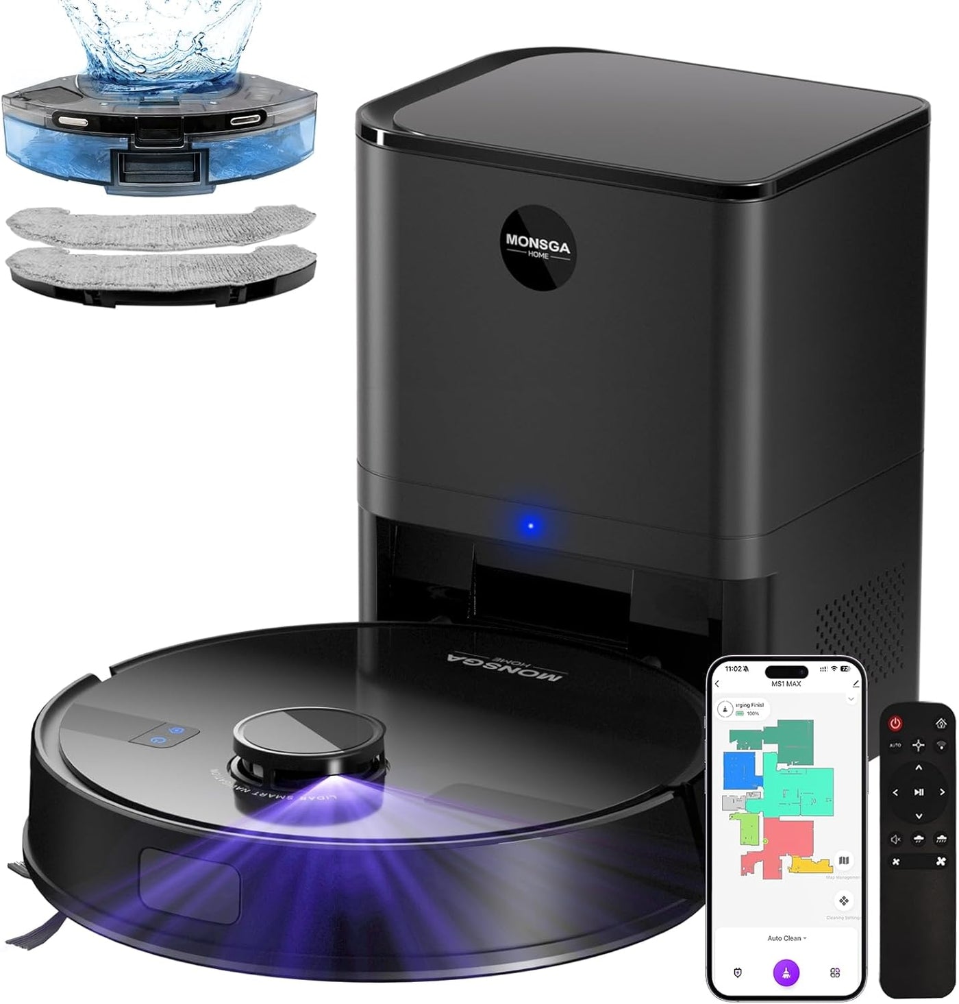 MONSGA MS1 MAX Saugroboter mit Wischfunktion im Test