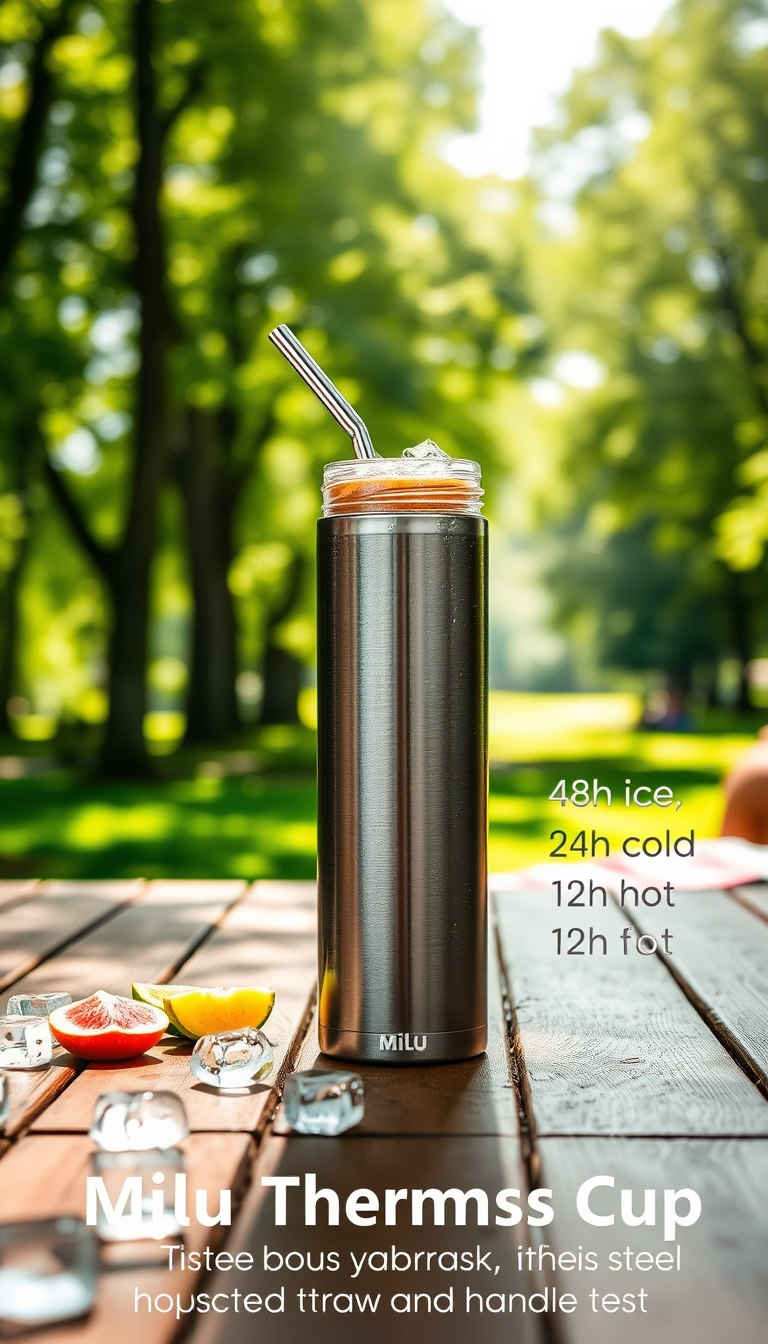 Milu Thermobecher 1200ml mit Strohhalm und Henkel Test