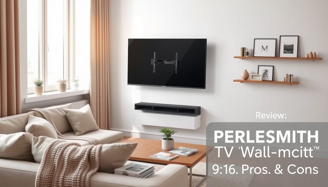 PERLESMITH TV Wandhalterung Schwenkbare Neigbare Halterung für 26-65 Zol