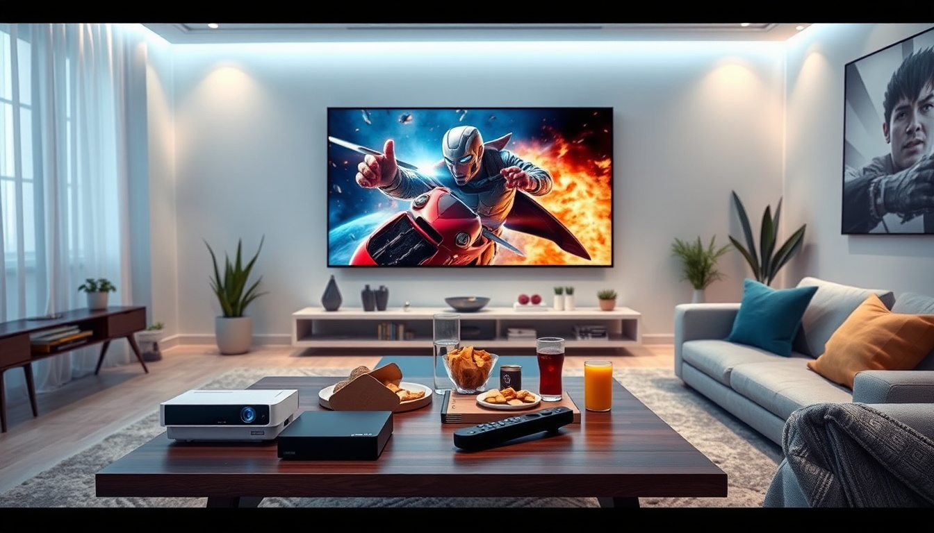 Polocsh Beamer Mini Beamer mit WiFi6 und BT 5.2 Projektor Weiß