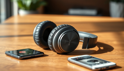 PowerLocus Bluetooth Kopfhörer Over Ear Asphaltgrau