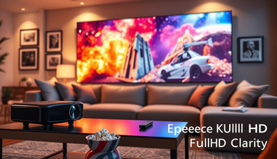 Seseno Mini Beamer 4K Full HD 1080P Projector Schwarz