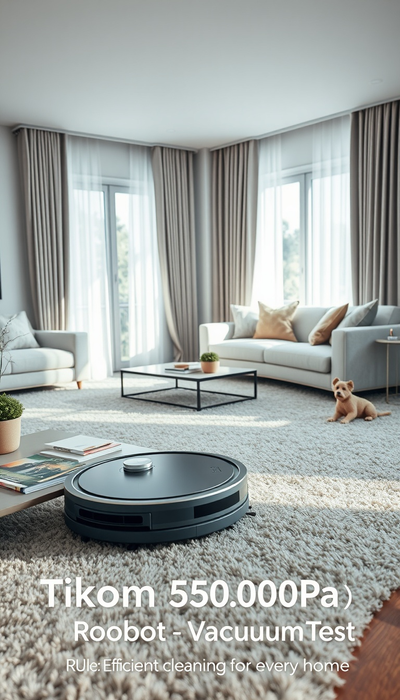 Tikom 5000Pa Staubsauger Roboter mit LiDAR Navigation Test