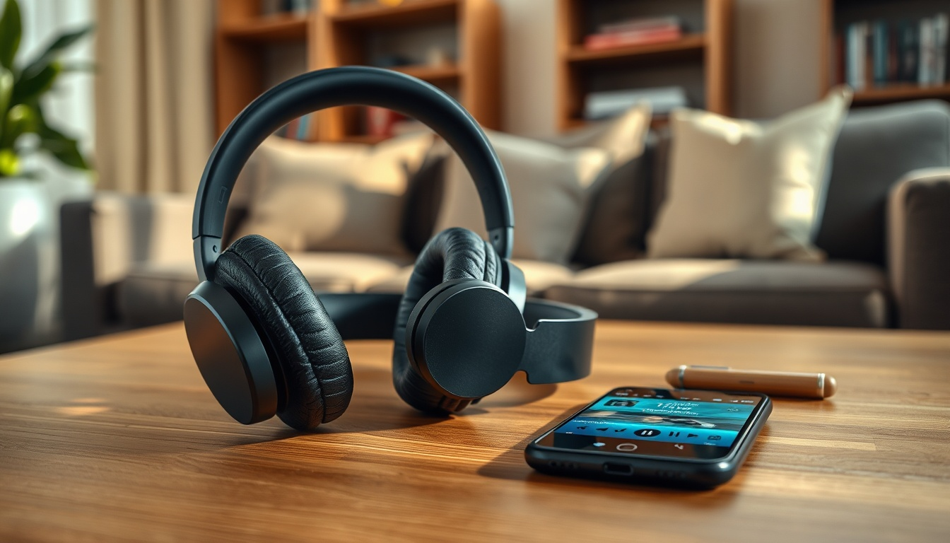 TuneFlux Bluetooth Kopfhörer Over Ear Schwarz