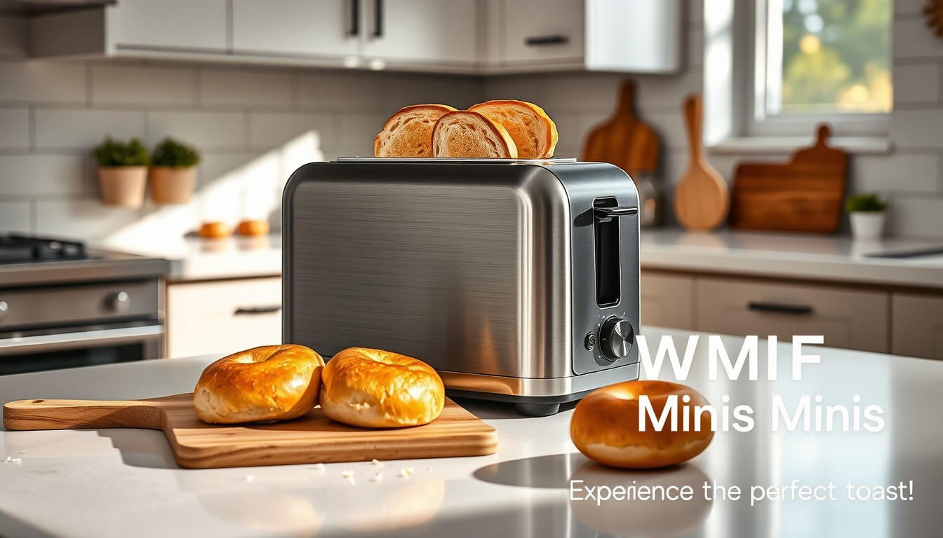 WMF Küchenminis Langschlitztoaster 2 Scheiben mit Brötchenaufsatz Toaster schmal Test