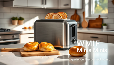 WMF Küchenminis Langschlitztoaster 2 Scheiben mit Brötchenaufsatz Toaster schmal Test