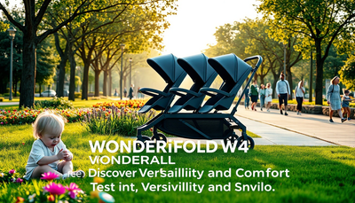 WONDERFOLD W4 4 Sitzer Multifunktions Quad Kinderwagen Test