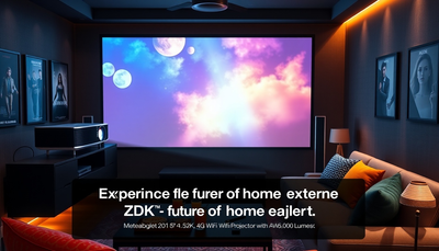 ZDK Neuer Beamer 2024 4K-Unterstützung 5G WiFi projektor mit 20000 Lumen