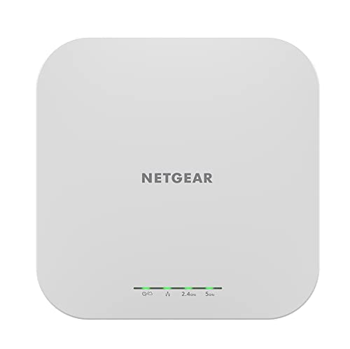 NETGEAR WAX610 WLAN Access Point PoE WiFi 6 (AX1800 Speed Dual-Band Mesh, WPA3, 802.11ax, 2.5G LAN, Lokales oder Insight Remote Management, PoE+ powered - Netzteil optional)