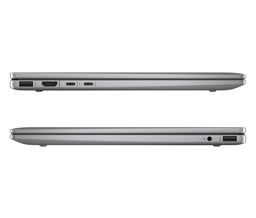 HP Envy x360 2-in-1 Convertible Laptop | AMD Ryzen 5 8640HS | KI optimiert | 14" 2.8K OLED Touch Display | 16GB RAM | 512GB SSD | ‎AMD Radeon Graphics | QWERTZ | Copilot Key | Windows 11 Home | Silber