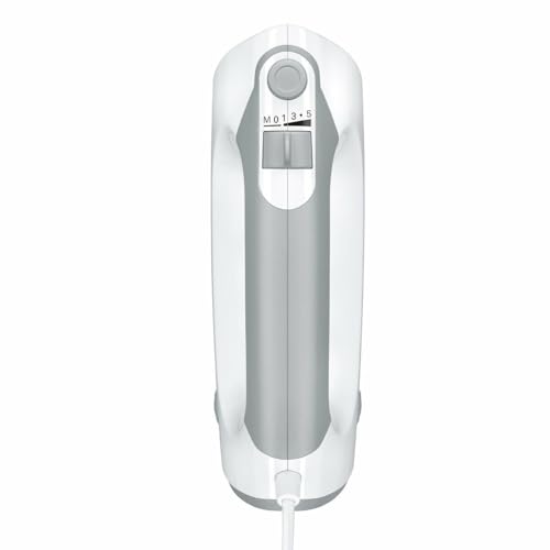 Bosch Hausgeräte ErgoMixx MFQ36400, 2 Rührbesen, 2 Edelstahl-Knethaken, spülmaschinengeeignet, 5 Stufen plus Turbostufe, 450 W, weiß