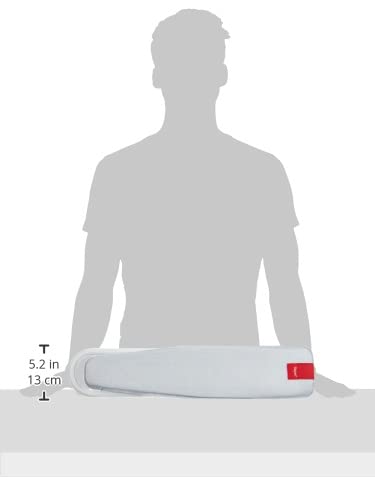 Rayen | Ärmelbügelbrett | Aluminiumbezug | Klappbar | Anti-Schließsystem | Durchlöchertes Brett | Mattweiß | Maße: 52 x 11 cm, Grau