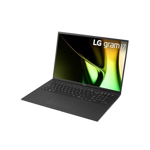 2024 LG gram 17 Zoll Notebook - 1350g Intel Core Ultra7 Laptop (16GB RAM, 1TB Dual SSD, 21,5h Akkulaufzeit, IPS Panel Anti-Glare Display, Win 11 Home) - Schwarz