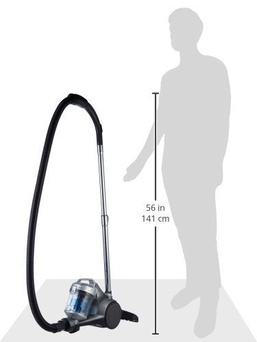 Amazon Basics Staubsauger mit Beutel, leistungsstark, für Hart- und Teppichböden, HEPA-Filter, mit Geschwindigkeitskontrolle, 700 W, 3.0 L, EU, Schwarz