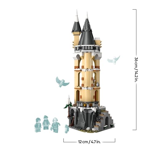 LEGO Harry Potter Eulerei auf Schloss Hogwarts, Abenteuer-Set mit Spielzeug-Tieren und 3 Mini-Figuren, Spielzeug zum Film für Kinder, Geschenk für Mädchen, Jungen und alle Fans ab 8 Jahren 76430