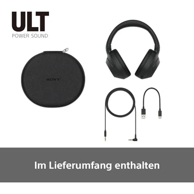 Sony ULT WEAR | Kabellose Bluetooth Kopfhörer mit Noise Cancelling | mit Mikrofon, 30 h Akku, Bass Boost Funktion | Geeignet für Sport, Musikgenuss, Reisen & Arbeit, Schwarz