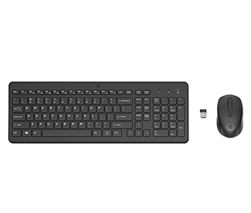 HP 330 Wireless Maus & Tastatur, QWERTZ, USB-A Dongle, 2,4-GHz Kabellos, 1600 DPI, Schwarz