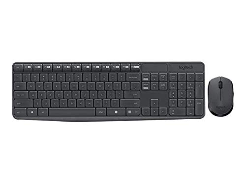 Logitech MK235 RF Wireless QWERTZ Schweiz Schwarz - Tastaturen (Standard, Kabellos, RF Wireless, QWERTZ, Schwarz, Maus enthalten)