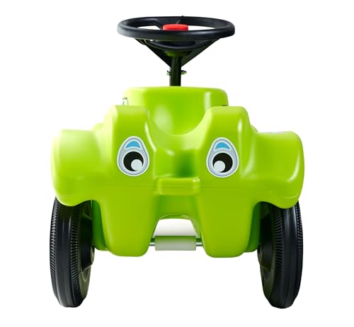 Big Bobby Car Classic Dino - Rutschauto ab 1 Jahr im bunten Dino-Design mit schwarzem Sicherheits-Lenkrad und Hupe, für Kinder ab 12 Monaten (bis 50 kg), grün mit Aufklebern