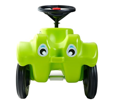 Big Bobby Car Classic Dino - Rutschauto ab 1 Jahr im bunten Dino-Design mit schwarzem Sicherheits-Lenkrad und Hupe, für Kinder ab 12 Monaten (bis 50 kg), grün mit Aufklebern