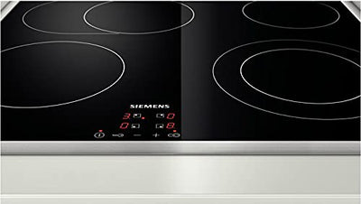 Siemens ET645HN17E Kochfeld Elektro, 58.3 cm, Flachrahmen-Design, Digitales Funktionsdisplay, schwarz