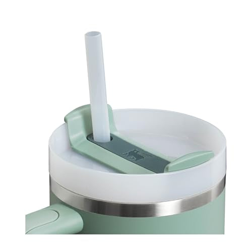 Stanley Quencher H2.0 FlowState Trinkflasche mit Strohhalm 1.18L - Thermobecher Kühlt 11 Stunden - 48 Stunden Eisgekühlt Spülmaschinenfest - Thermosflasche BPA Frei - Kaffeebecher To Go Shale