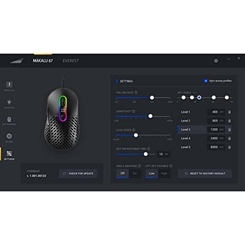 MOUNTAIN Compatible Makalu 67 Gaming-Maus - schwarz