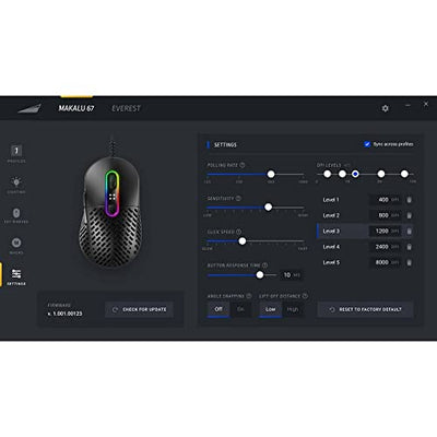 MOUNTAIN Compatible Makalu 67 Gaming-Maus - schwarz