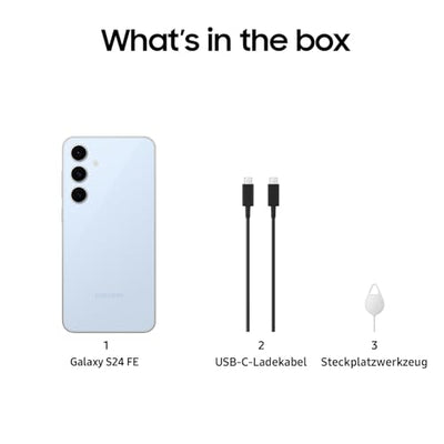 Samsung Galaxy S24 FE AI Smartphone ohne Vertrag, AI Handy mit Android, 8 GB RAM, 256 GB Speicher, 50-MP-Kamera, Lange Akkulaufzeit, Blue, 36 Monate Herstellergarantie [Exklusiv bei Amazon]