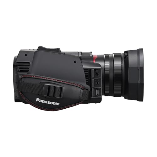 Panasonic HC-X1200E 4K 60p Palm-Style Camcorder with 25mm Wide-Angle Lens, 24x Optical Zoom, 5-Axis Hybrid OIS, USB PD, Black