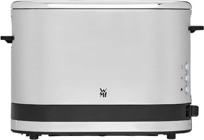 WMF Küchenminis 1-Scheiben Toaster Langschlitz XXl-Toast, Mini Toaster mit Brötchenaufsatz 7 Bräunungsstufen Überhitzungsschutz 600W Edelstahl matt