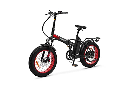 Argento Mini Max GT 250W Motor 615WH Klappbar E-Fahrrad, 20-Zoll Rad Größe, Rot/Schwarz