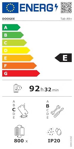 DOOGEE Tab A9+ Android 15 Tablet 11 Zoll, T7200 Octa Core 8580mAh, 20GB RAM+64GB ROM(TF 2TB), 90Hz, 13MP + 5MP Gaming Tablets mit Tastatur, Stift, Maus, Hülle, WiFi 5/WidevineL1/Face ID/OTG, Schwarz