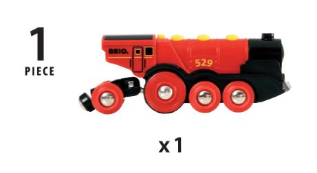 BRIO World 33592 Rote Lola elektrische Lok - Batterie-Lokomotive mit Licht & Sound - Kleinkinderspielzeug empfohlen ab 3 Jahren