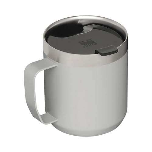 Stanley Classic Legendary Camp Mug Thermobecher 354 ml - Hält 1.5 Stunden Heiß - 3 Stunden Kalt - BPA-Frei - Spülmaschinenfest - Edelstahl Kaffeebecher To Go - Ash