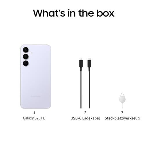 Samsung Galaxy S25 FE mit Galaxy AI, Handy mit Android, 6,7 Zoll FHD-Display, 50 MP Kamera, 128 GB Speicher, 8 GB RAM, 4.900 mAh Akku, Icyblue, 3 Jahre Herstellergarantie [Exklusiv auf Amazon]