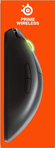 SteelSeries Prime Wireless - Esports Leistung Kabellose Gaming-Maus - 100 Stunden Akkulaufzeit - TrueMove Air Optical Sensor mit 18.000 CPI - Magnetisch-optische Schalter