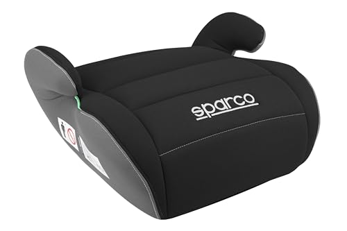 Sparco Kinderautositz-Erhöhung Schwarz und Grau i-Size. Neue Europäische Norm 2024 ECE 129/03. 125-150 cm