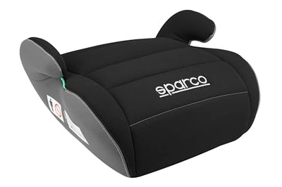Sparco Kinderautositz-Erhöhung Schwarz und Grau i-Size. Neue Europäische Norm 2024 ECE 129/03. 125-150 cm