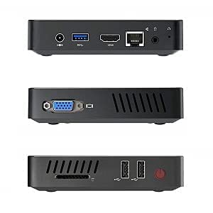 Mini-PC Intel Celeron N4020 (nur 2,8 GHz), DDR4 4 GB/64 GB eMMC, Intel UHD Graphics 600, Mini-Computer ohne Lüfter 4k@60Hz HDMI&VGA, USB3.0, Wi-FI 2.4/5.8G, BT4.2